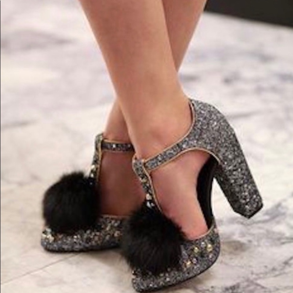 Nasty Gal Evelyn Glitter Heels